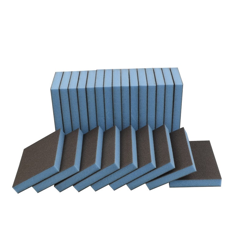Kekow Sanding Sponges, Fine Grit, 3.82"X 2.72"X 0.47", 24 Packs - Image 3